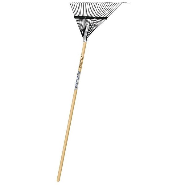 Landscapers Select LawnLeaf Rake, Steel Tine, 26Tine, Wood Handle, 54 in L Handle 34561